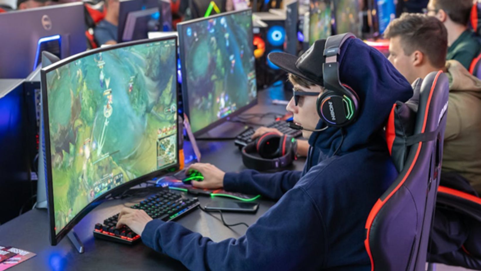 Esports players engaged in esports tournament